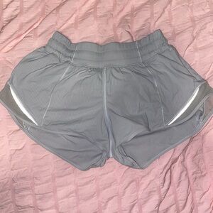 Grey Lululemon Hottie Hot shorts 2.5 inch